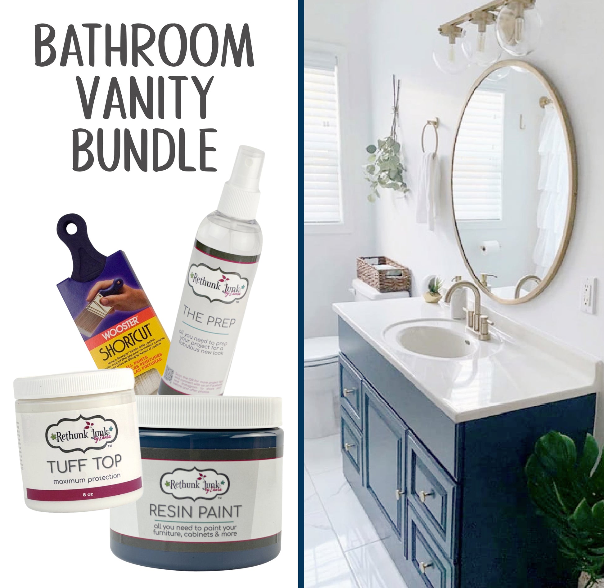 Bathroom Vanity Farmhouse Navy