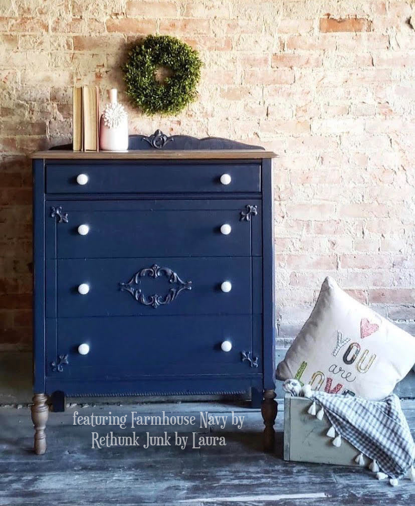 Farmhouse Navy Furniture and Cabinet Paint