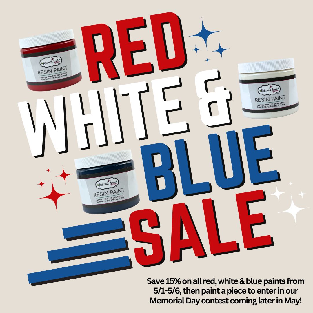 Promotional ad for red white and blue sale