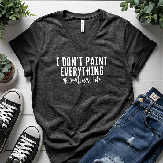 Paint Everything Short Sleeve V-Neck Tee