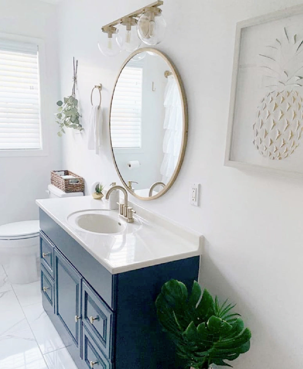 Bathroom Vanity Update Rethunk Junk Paint Co