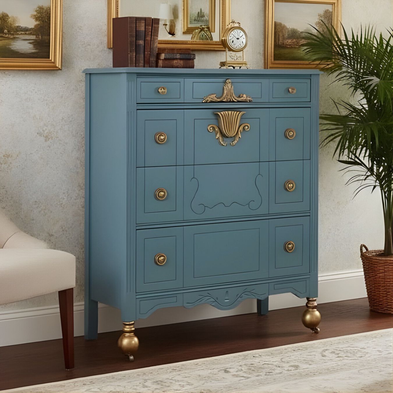 Estate Blue Furniture and Cabinet Paint