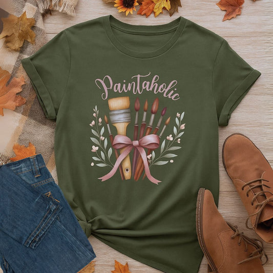 Paintaholic Paint Brush Bouquet Cotton T-Shirt