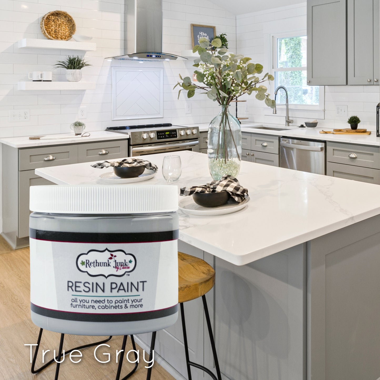 True Gray All-In-One Resin Furniture & Cabinet Paint