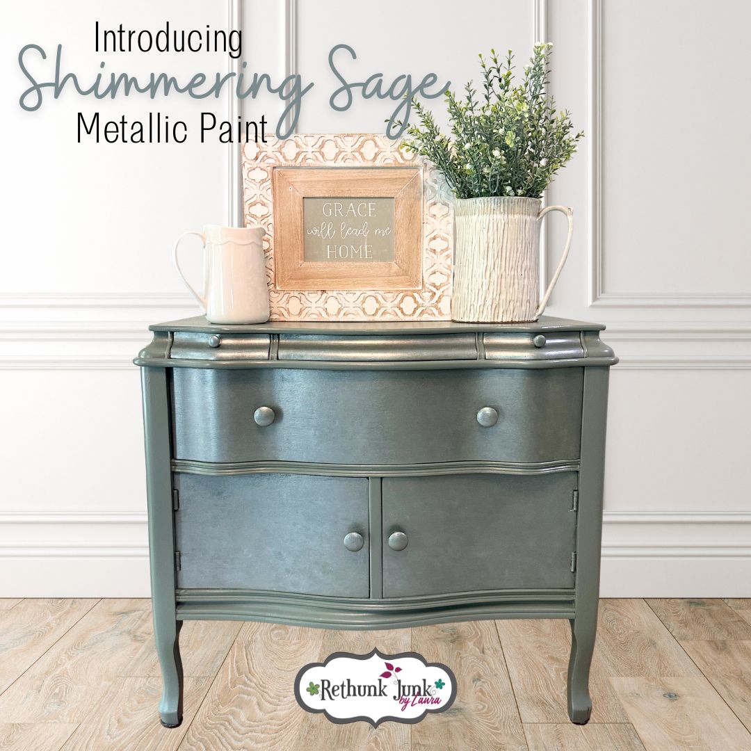 metallic paint dresser DIY Nightstand Makeover Using Fusion Studio Metallics